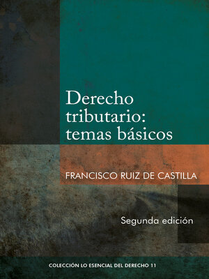 cover image of Derecho tributario